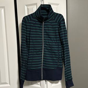 Lululemon Navy with Green Stripped sweater